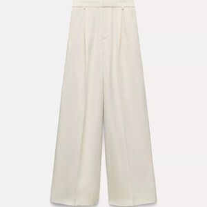 Zara Flowy Pleated Wide-Leg Pants